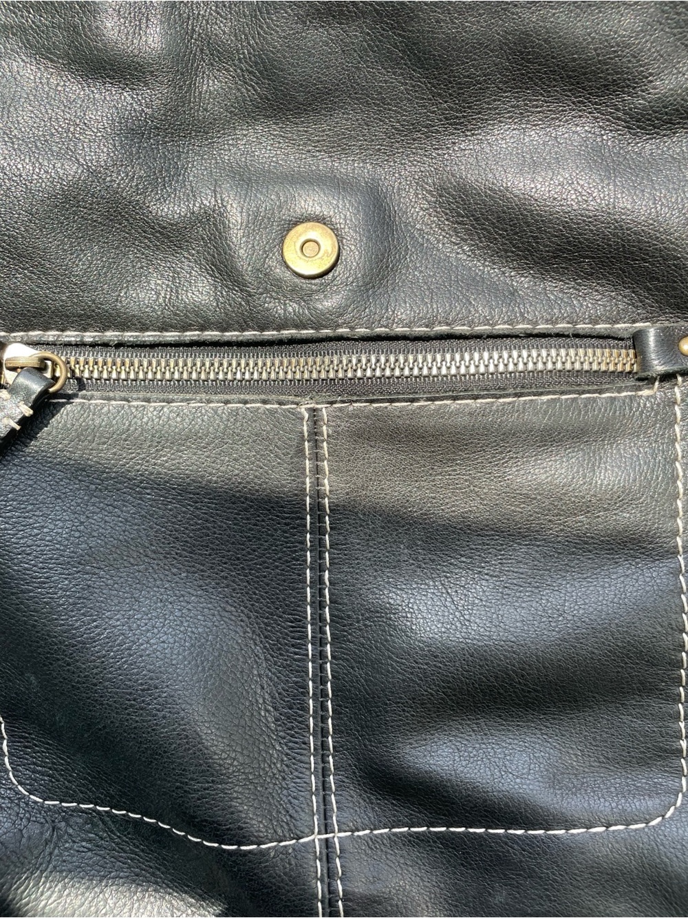 American Leather Co Black Leather Backpack Minimalist Everyday Bag - Picture 16 of 16